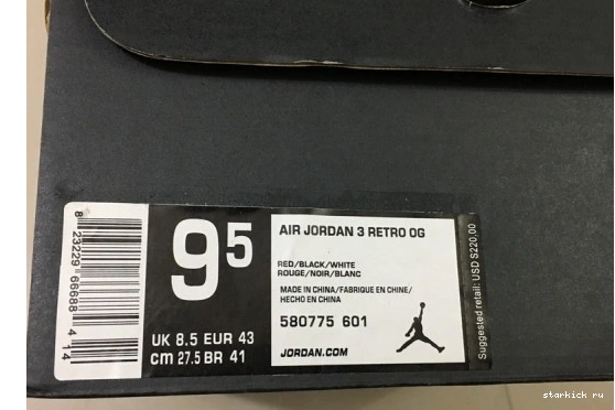 3 JORDAN RETRO AIR 580775-601 88 580775-601 1002